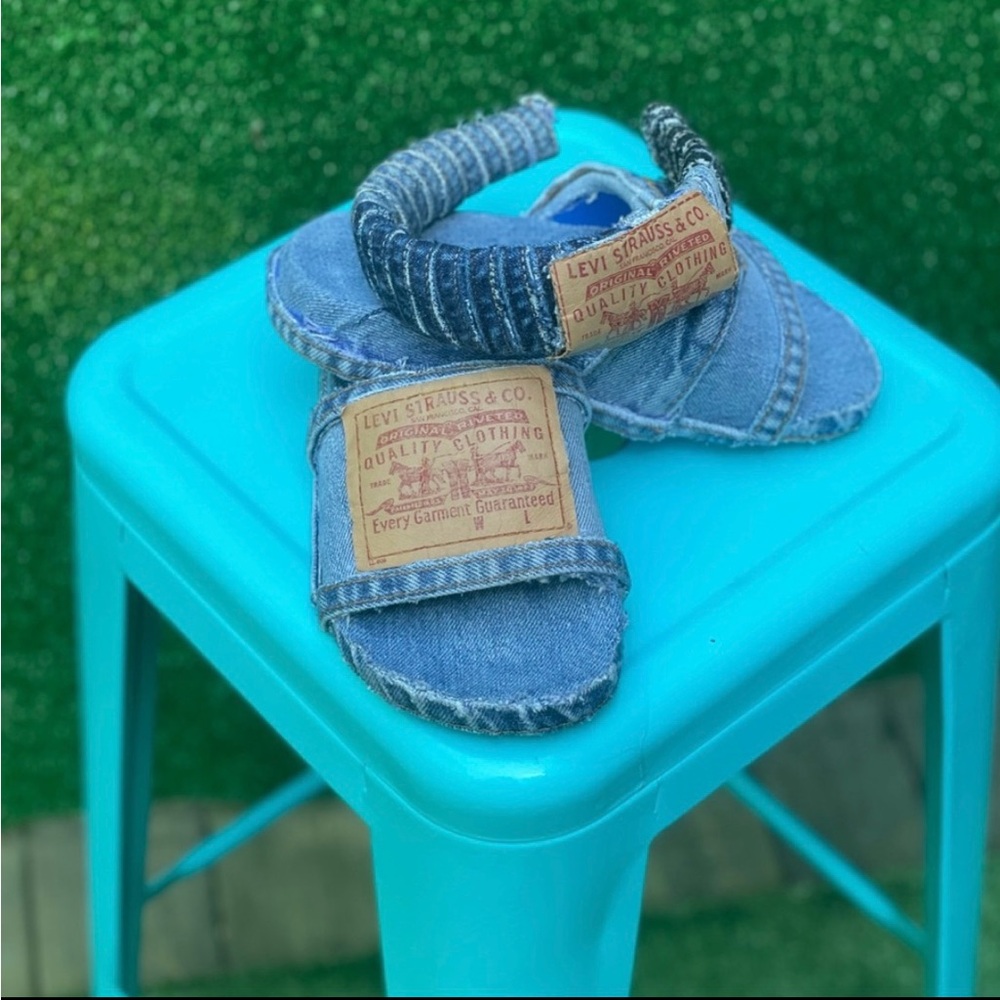 Customized Levi Slides w/ matching headband